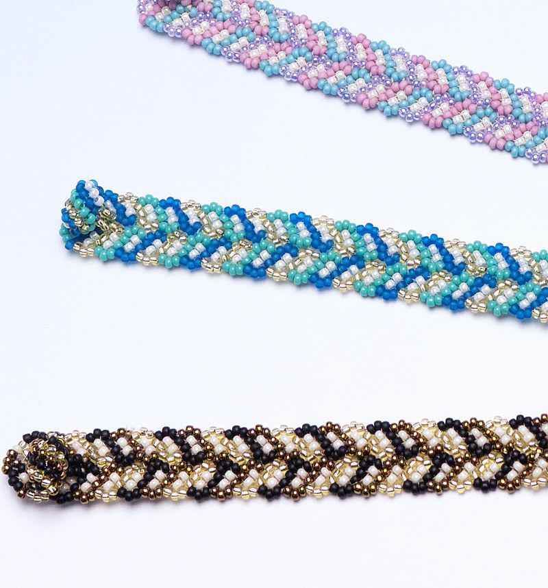 Detail of zigzag edge bracelet